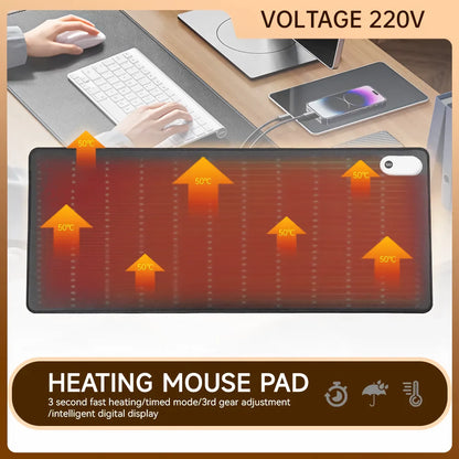Adjustable Waterproof Electric Heating Pad - Intelligent Heated Mat for Home and Office