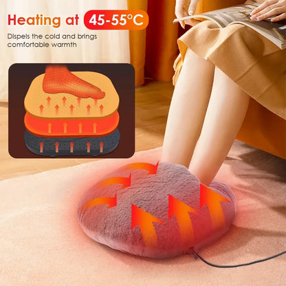 Electric Velvet Foot Warmer - Constant Temperature Heating Pad, Washable, Ideal for Winter Home and Bedroom Comfor