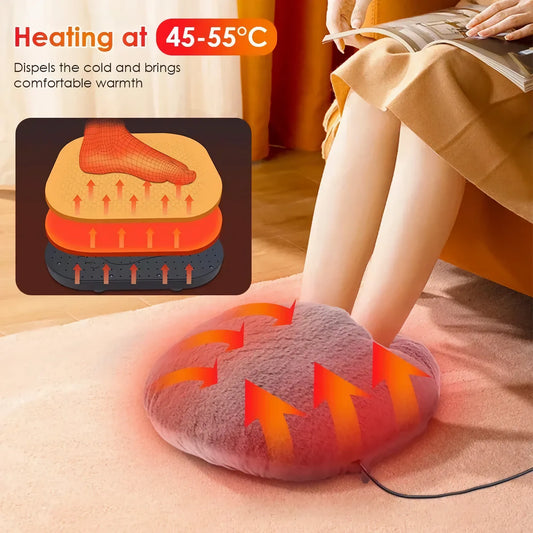 Electric Velvet Foot Warmer - Constant Temperature Heating Pad, Washable, Ideal for Winter Home and Bedroom Comfor