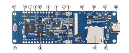 3.49" IPS Capacitive Touch Display - ESP32-S3 High-Performance Development Board, 172×640 Resolution