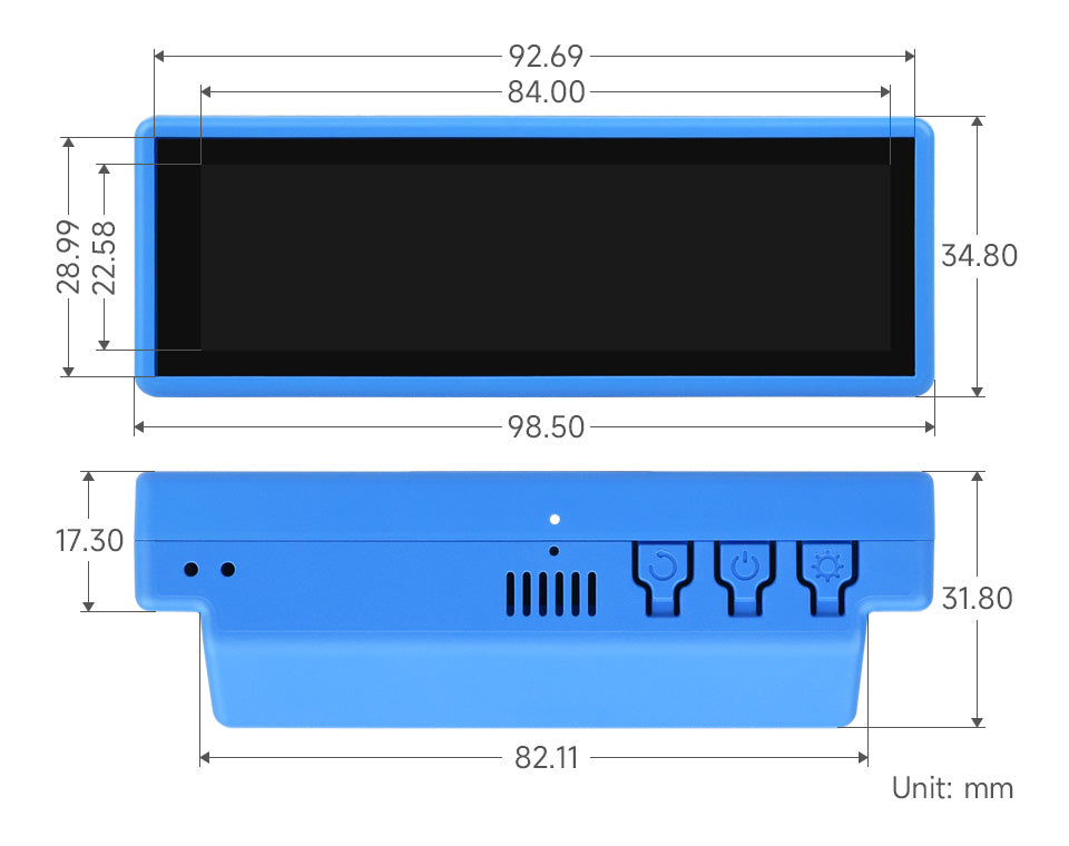 3.49" IPS Capacitive Touch Display - ESP32-S3 High-Performance Development Board, 172×640 Resolution