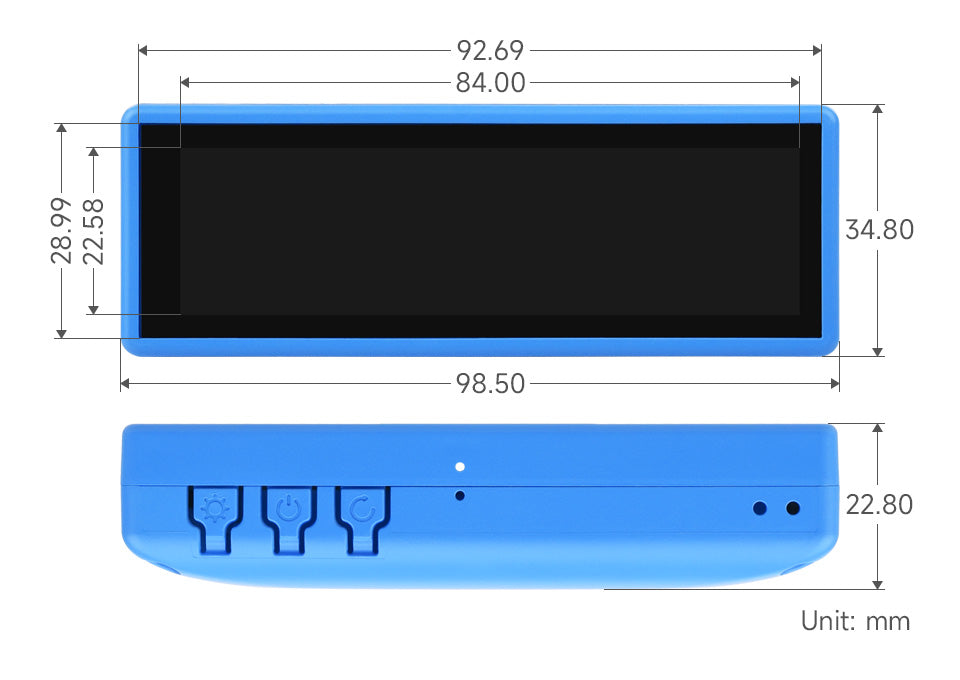 3.49" IPS Capacitive Touch Display - ESP32-S3 High-Performance Development Board, 172×640 Resolution