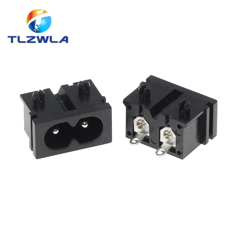 Pure Copper AC Power Socket with Switch – 2-Hole 3-Core Weldable Charging Power Outlet for Electrical Installation