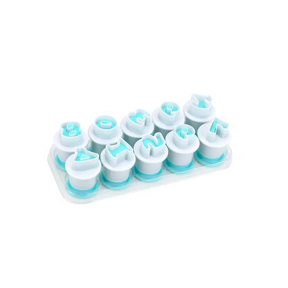 26Pcs/set Capital Letters Fondant Cake Mold: Upper & Lowercase Alphabet Cookie Cutter Set - Plastic Plunger Cookie Mould