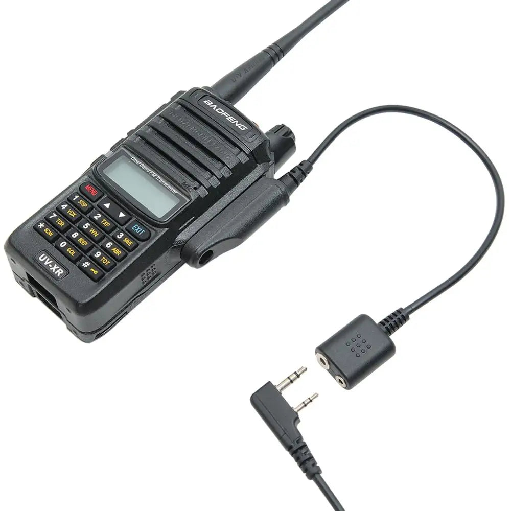 Audio Cable Adapter for Baofeng – Waterproof UV-9R Plus, UV-5R, BF-888S, UV-82, UV-S9, UV-13 Pro Walkie Talkie Headset & Speaker Mic