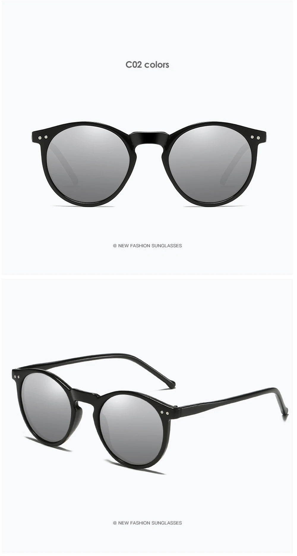2025 Polarized Retro Round Sunglasses for Men & Women - Designer Vintage UV400 Goggles & Sun Glasses