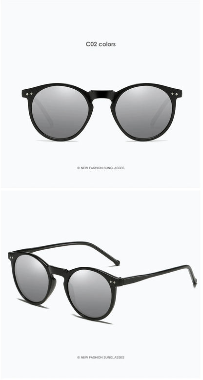 2025 Polarized Retro Round Sunglasses for Men & Women - Designer Vintage UV400 Goggles & Sun Glasses