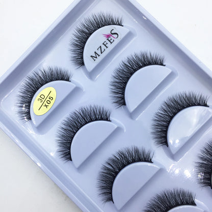 38 Styles 5 Pairs 3D Mink False Eyelashes – Natural Fake Lashes Makeup Beauty Tools