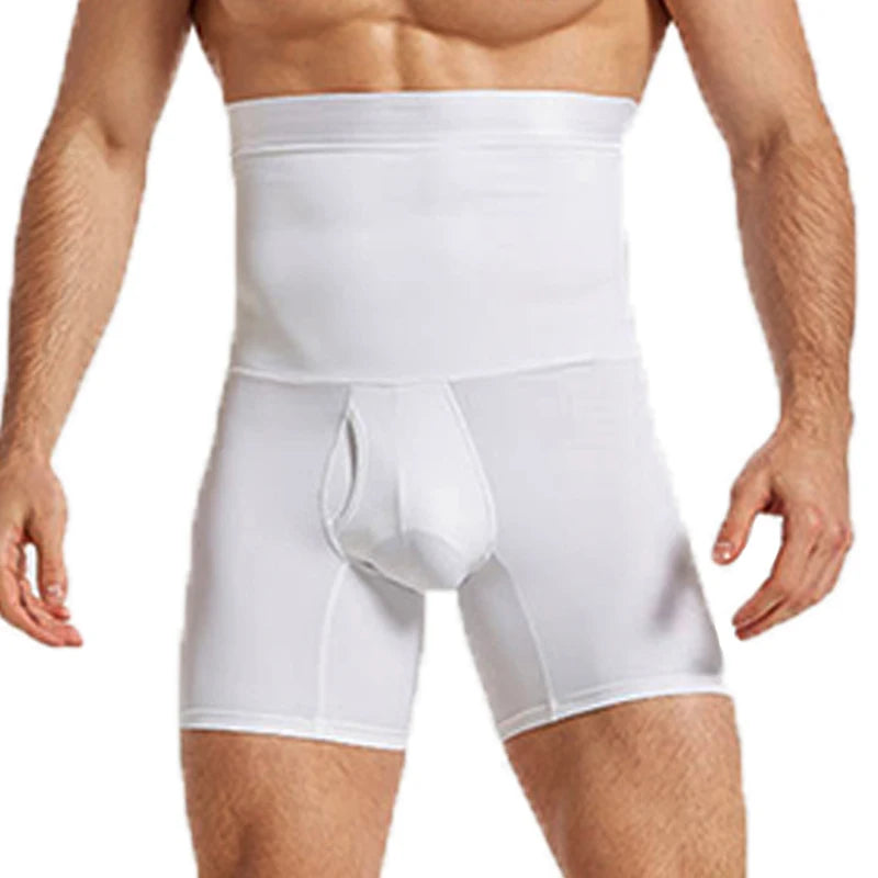 Men's Slimming Waist Trainer - High Waist Compression Body Shaper Underwear for Abdomen and Belly Control Shorts