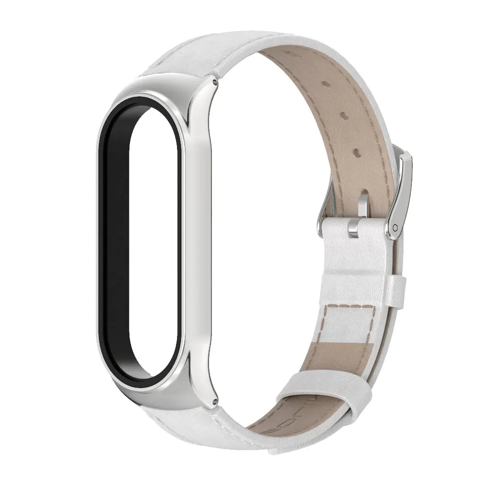 Leather Strap for Xiaomi Mi Band - Stylish Replacement Wristband for Mi Band 10/9/8/7/6/5 Mijobs Design