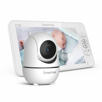 SM70V2 7" 1080P HD Split Screen Baby Monitor – Dual Camera System, Remote Pan/Tilt/Zoom, Hack-Proof Security & 4000mAh Battery Monitor