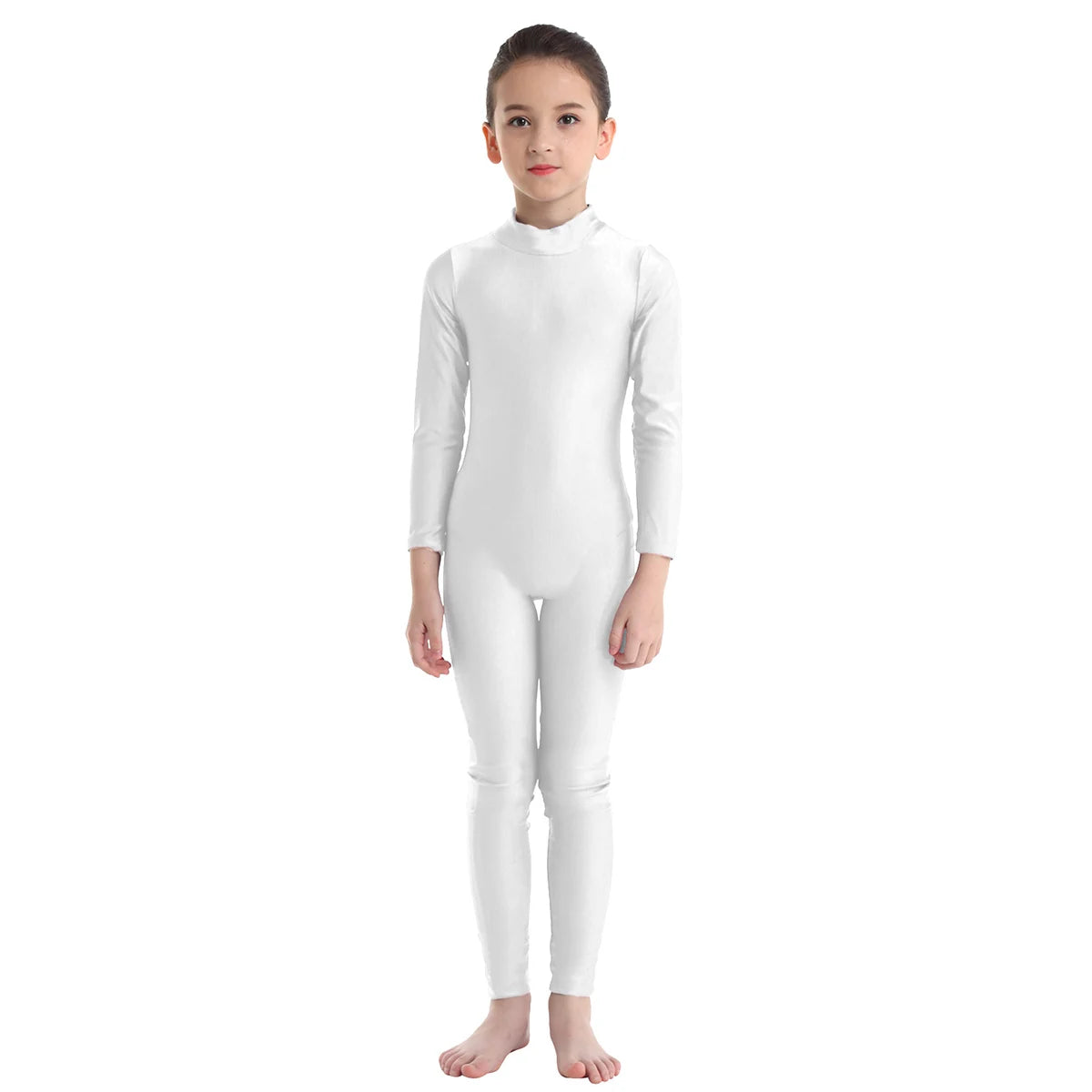 Kids Girls Full Body Gymnastics Bodysuit, Ballet Dance Jersey Leotard, Jumpsuit Sports Unitard, Children Dancewear and Sportswear