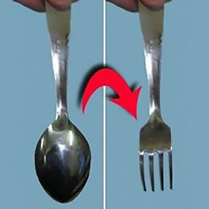 Spoon to Fork Magic Trick - Metal Vanishing Spoon & Appearing Fork Illusion Prop
