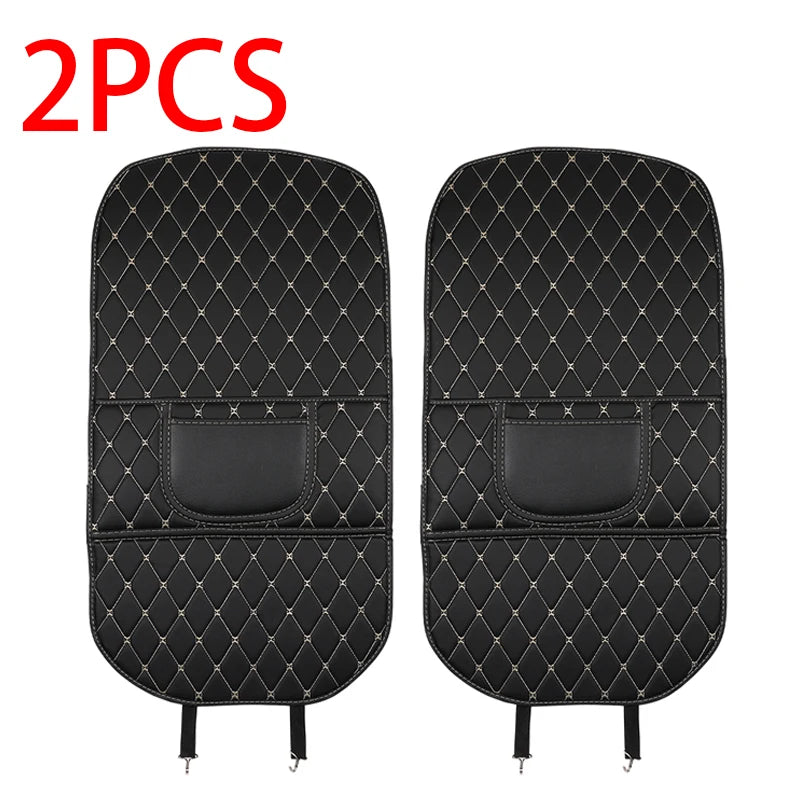 PU Leather Car Seat Back Protector – Anti-Kick Pad for Kids, Child Kick & Dirt Protection, Auto Accessories