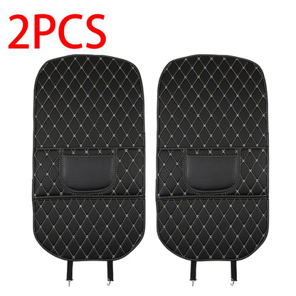 PU Leather Car Seat Back Protector – Anti-Kick Pad for Kids, Child Kick & Dirt Protection, Auto Accessories