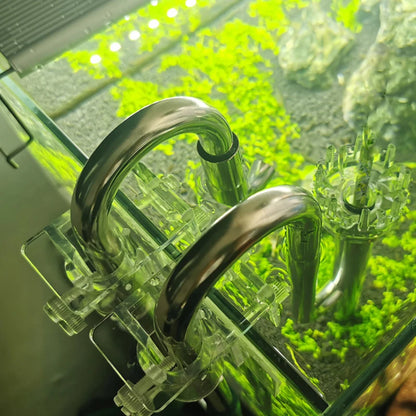 ZRDR Aquarium Filter Accessories – Stainless Steel External Inlet/Outlet Tube & Oil Film Remover for Fish Tanks