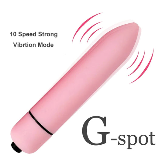 10-Speed Bullet Vibrator AV Stick – Mini G-Spot & Clitoris Stimulator, Dildo Sex Toy for Women