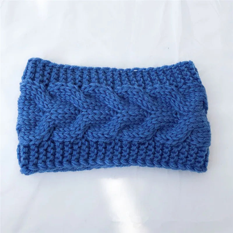 Women's Solid Color Knitted Headband – Elastic Twisted Turban Headwrap, Winter Hair Band for Girls, Fashion Hair Accessories