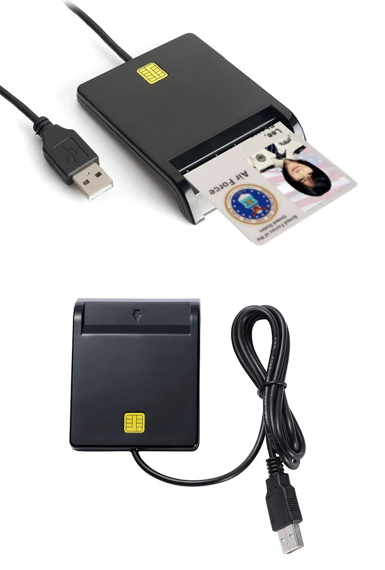 UTHAI X02 USB SIM Smart Card Reader – Bank Card IC/ID EMV SD TF MMC USB-CCID ISO 7816 Compatible with Windows & Linux