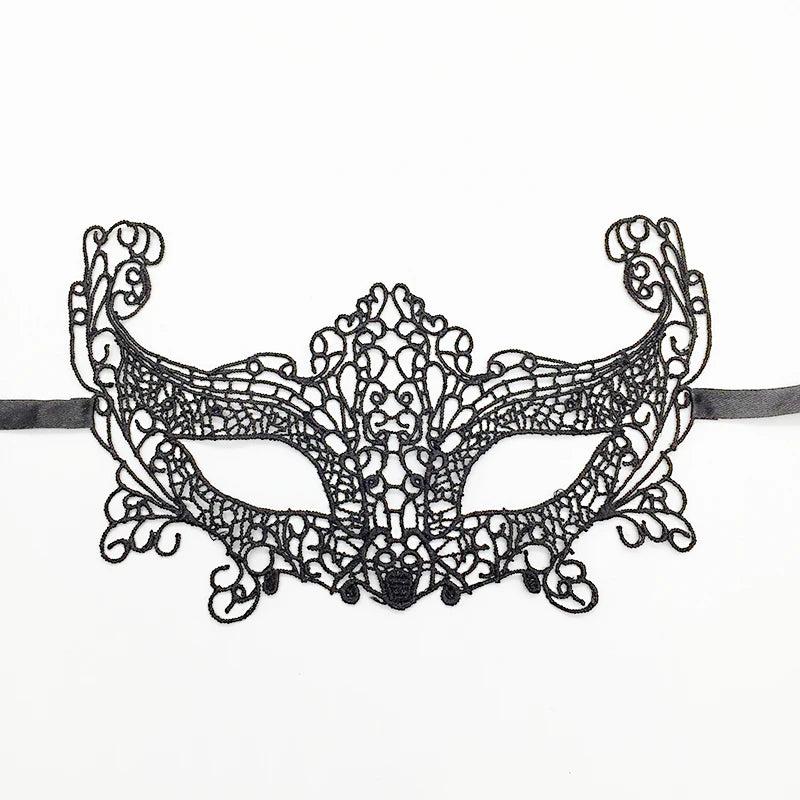 Sexy Lace Eye Mask for Women — Venetian Masquerade, Halloween & Carnival Half-Face Cosplay Party Mask