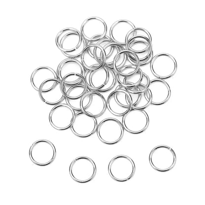 100pcs Stainless Steel Open Jump Rings Set | Never Fade | 4/5/6/8/10mm Split Rings Connectors | Necklace & Bracelet Jewelry Accessories