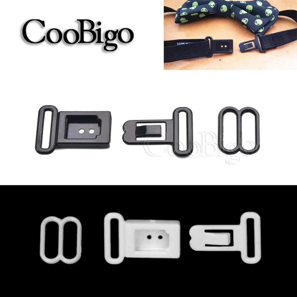 20 Sets 1/2" Adjustable Plastic Buckle Clips – Elastic Strap Bow Tie, Underwear & DIY Belt Fastener Accessories Set