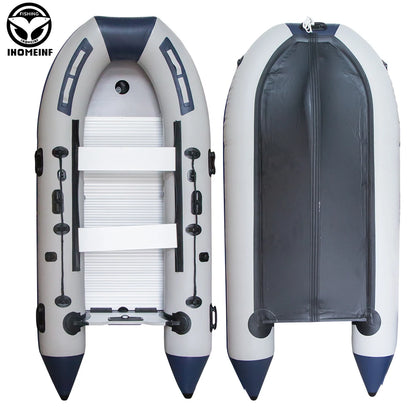 5-6 Person Inflatable Assault Boat – 3.8m PVC Fishing Rowing Boat with Aluminum Floor & Speed Raft Accessories
