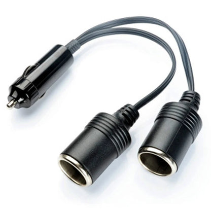 Dual-Port Car Cigarette Lighter Splitter - Universal Female Socket Power Adapter for Automotive Electronics & Accessories
