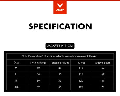 DUHAN Windproof Motocross Jacket & Pants for Men – Wear-Resistant Motorcycle Gear with Body Armor, Winter Moto Clothing