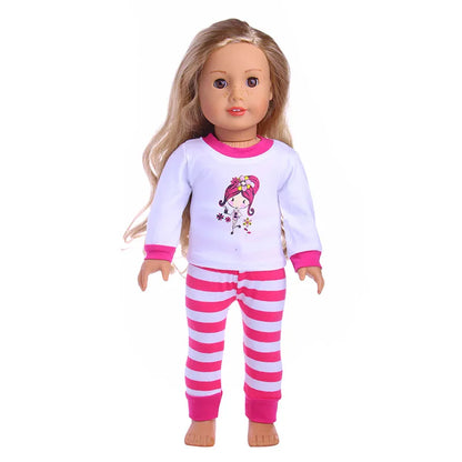15-Style Doll Pajamas & Nightgowns – Cute Patterns for 18-Inch American & 43cm Born Dolls, Doll Accessories Toy