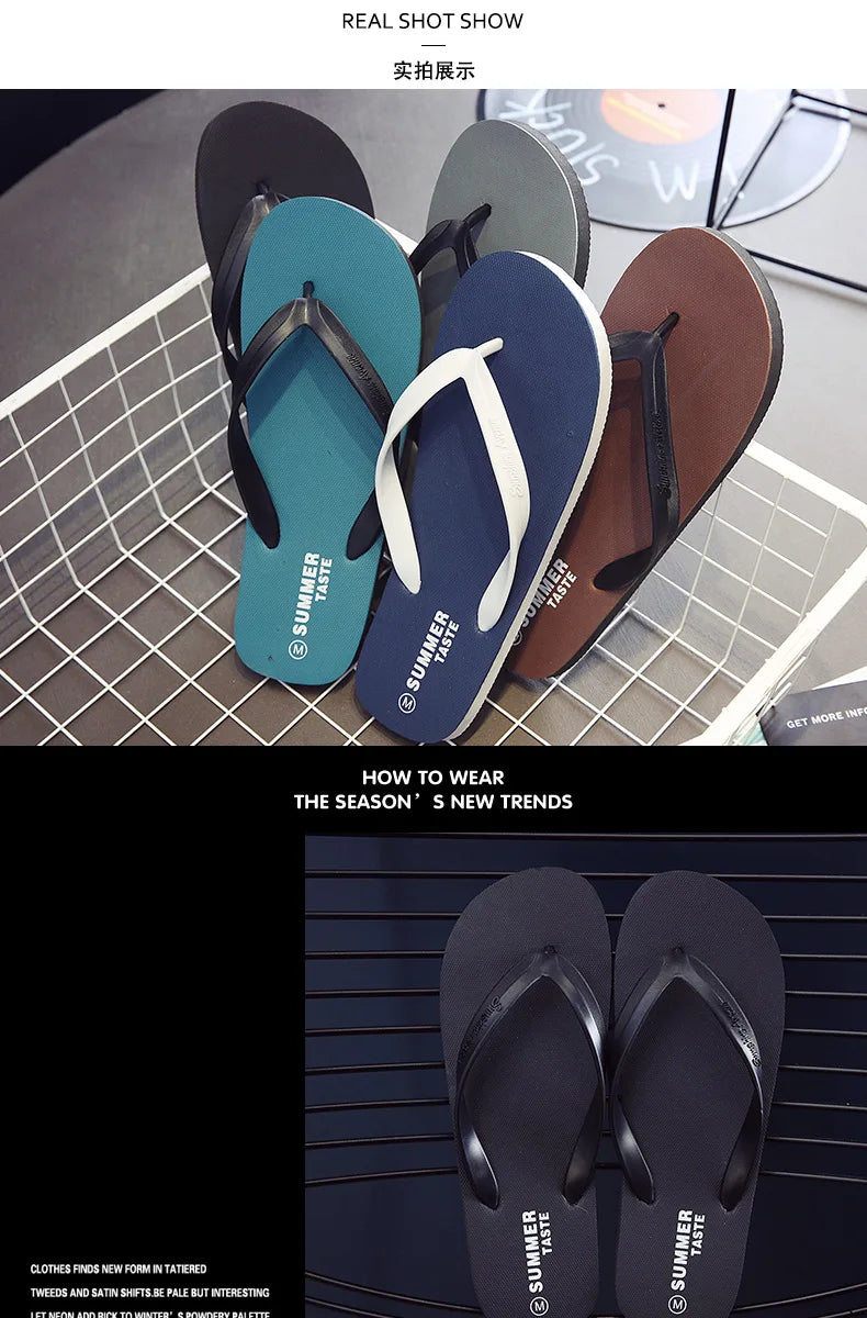 Men’s Summer Beach Sandals – Anti-Slip, Breathable Casual Flip Flops & Outdoor Slippers for Couples