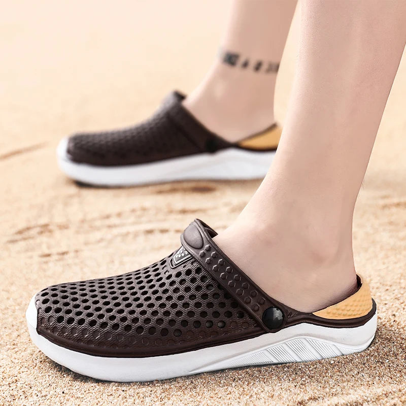 Unisex Fashion Beach Sandals – Waterproof Anti-Slip Flip Flops with Thick Sole for Men & Women