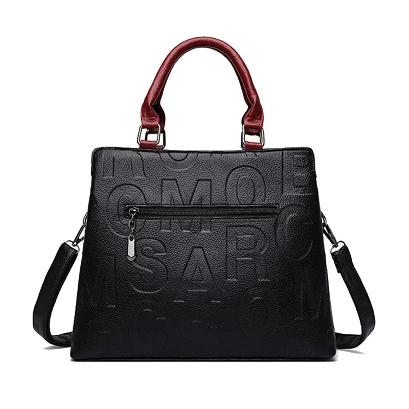 PU Leather Casual Crossbody Bag for Women - Luxury Designer Tote Handbag, Large Capacity Travel Shoulder Sac