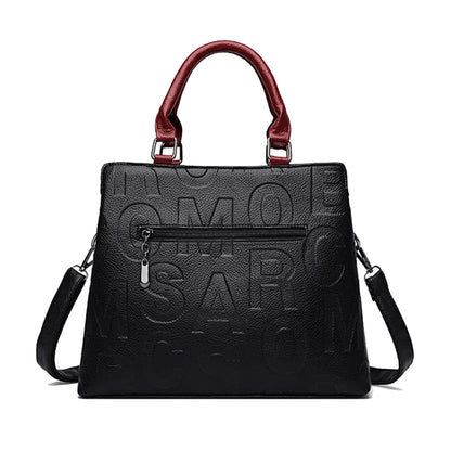 PU Leather Casual Crossbody Bag for Women - Luxury Designer Tote Handbag, Large Capacity Travel Shoulder Sac