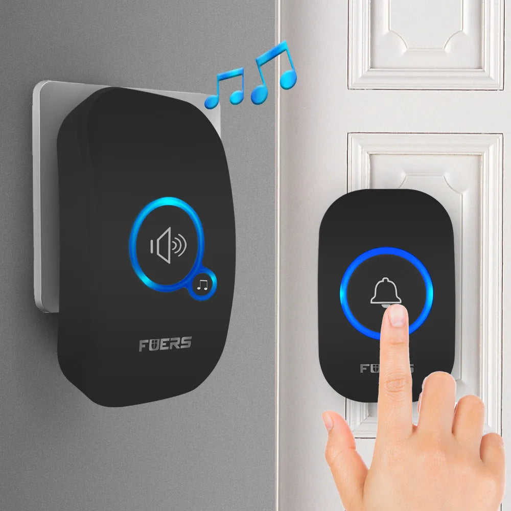 Fuers Wireless Smart Doorbell - Long-Range 150M Home Welcome Bell with 32 Songs, Colorful Chimes and Ringtones