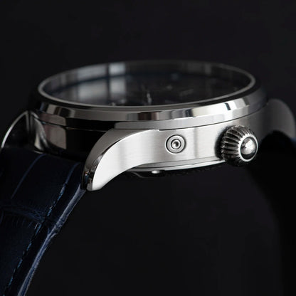 Sugess Origin ST2528 Mechanical Watch – Men's Luxury Moonphase Wristwatch with Real Blue Stone Dial & Stainless Steel Case