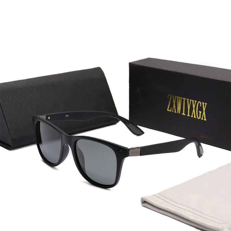 Classic Polarized Sunglasses – Unisex Square Frame Driving & Fishing UV400 Eyewear