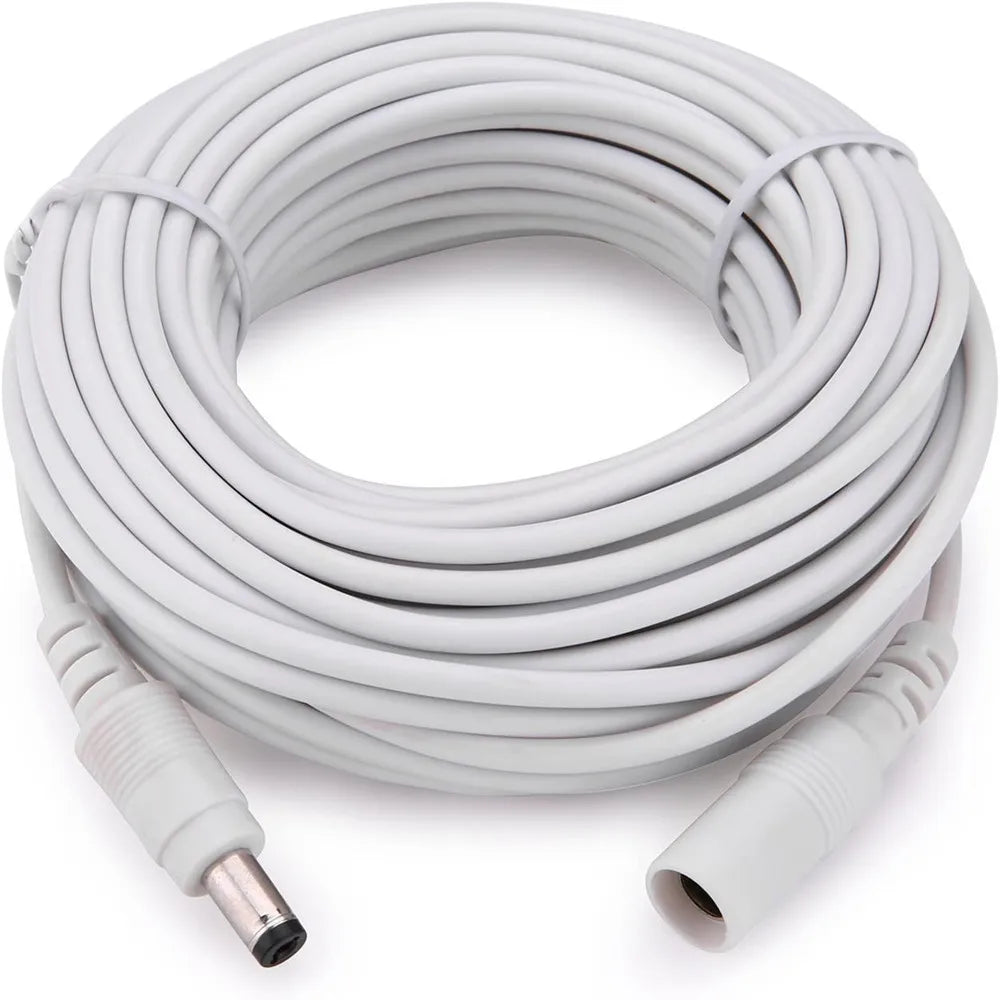 DC 12V Power Adapter Extension Cable – 5.5*2.1mm Male to Female Cord for CCTV Camera & Router, 1M to 10M Lengths