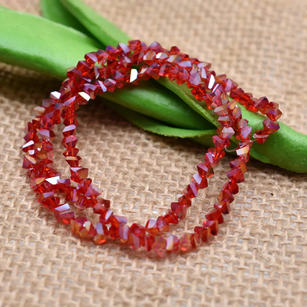 Yanqi Triangle Crystal Beads - 38 Colors 4mm Loose Glass Beads for DIY Jewelry Making Earrings Necklace Crafts
