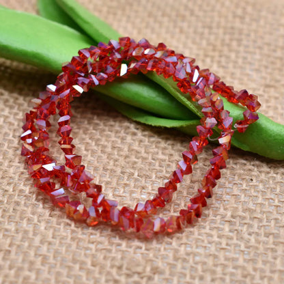 Yanqi Triangle Crystal Beads - 38 Colors 4mm Loose Glass Beads for DIY Jewelry Making Earrings Necklace Crafts