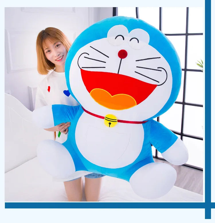 Anime Doraemon Kawaii Plush Toy – Soft Stuffed Animal Doll, Birthday Gift for Kids & Girlfriend