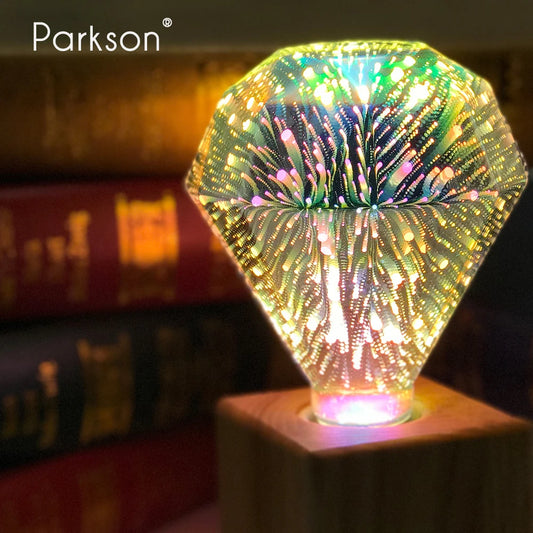 3D Edison LED E27 Light Bulb - AC220V Vintage Colorful Decorative Lamp for Home & Living Room
