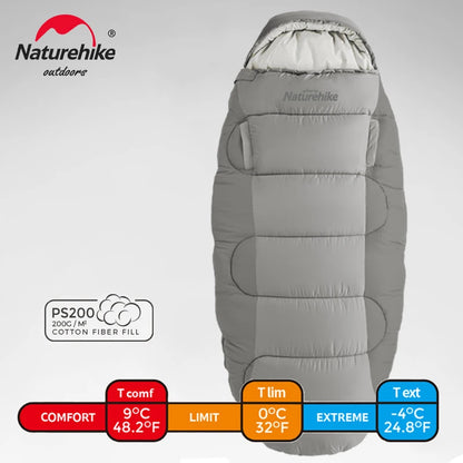 Naturehike PS300 Cotton Sleeping Bag – Wearable Winter Sleeping Bag for Hiking, Camping & Travel