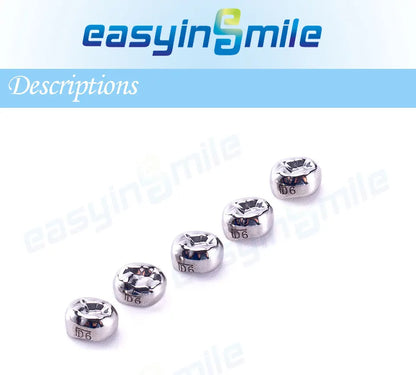 5PCS EASYINSMILE Kids Stainless Steel Dental Crowns – Primary Molar Teeth Refill D2-D7