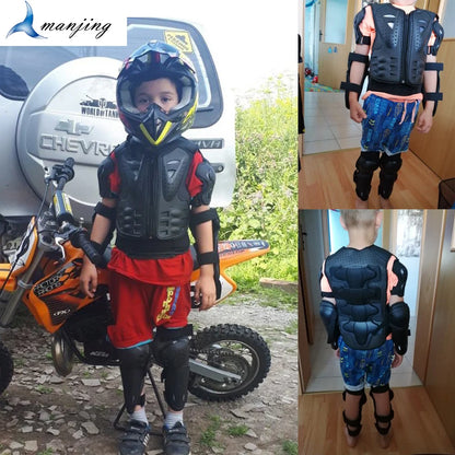 Full Body Protective Armor for Kids & Youth – Motocross, Skating Vest with Chest, Spine, Knee & Elbow Guards (0.8-1.6m)