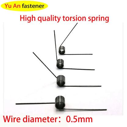 V-Spring 0.5mm Wire Diameter – Small Torsion Hairpin Spring 60°/90°/120°/180°, 10pcs
