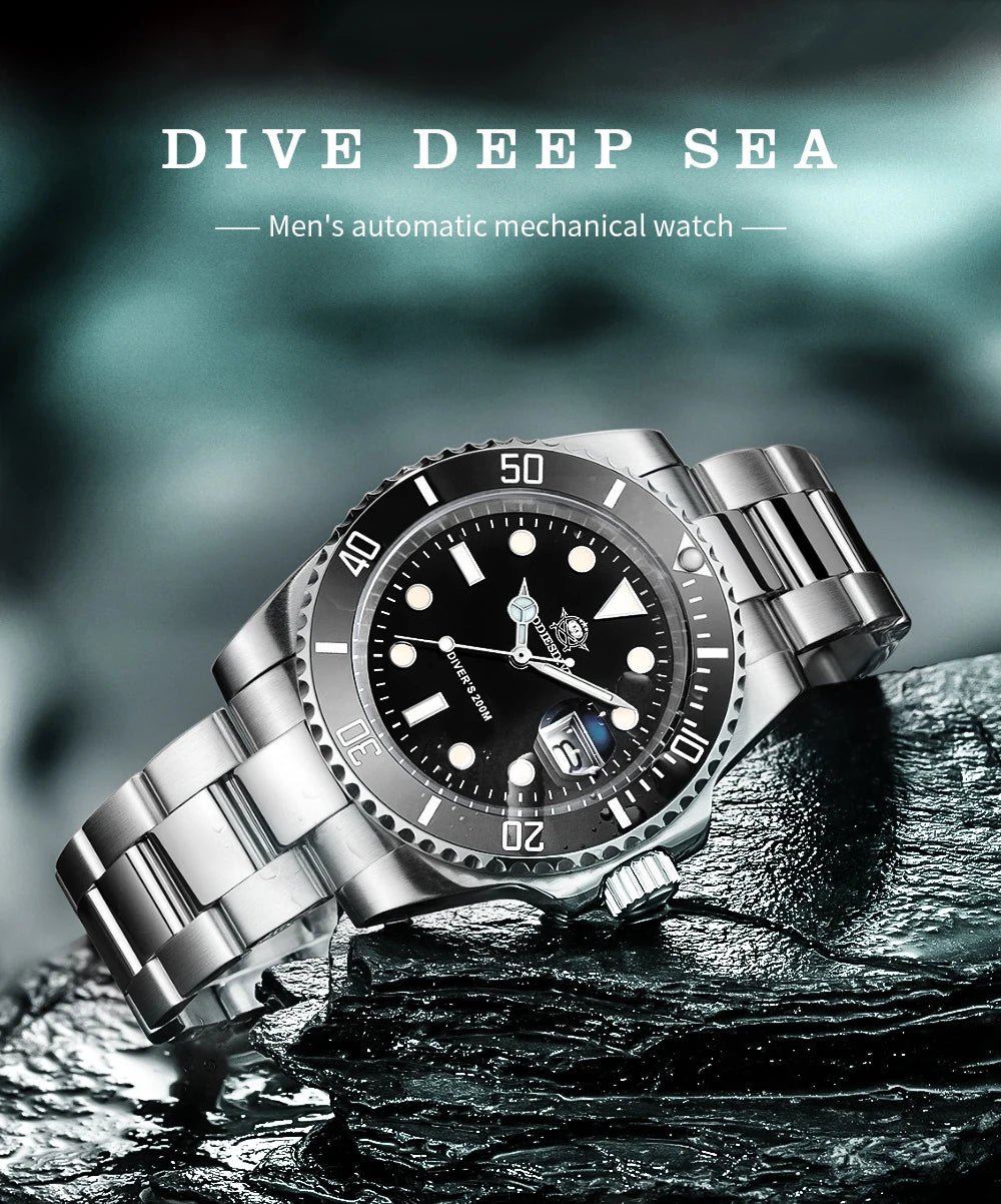 ADDIESDIVE Men's Stainless Steel Quartz Watch — Waterproof Business & Outdoor Sports Timepiece