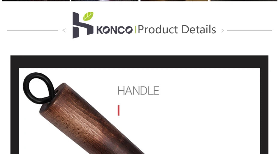 Konco 32cm Cast Iron Wok – Non-Coated Chinese Cookware Pan for Gas & Induction Kitchen Use