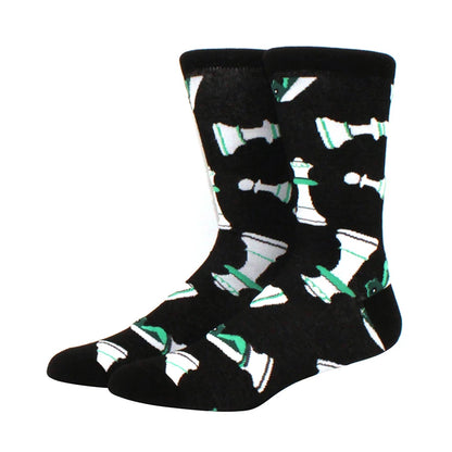 Funny Cartoon Fashion Cotton Socks – Hip Hop Skateboard Style Socks for Men & Women, Beer, Pizza, Astronaut & Pineapple Print Casual Wear Socks
