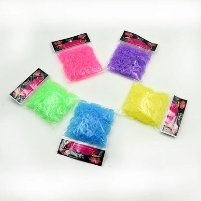 NICE! 600pcs Rainbow Loom Rubber Bands – DIY Bracelet Making Kit for Kids, Hair Ties, Xmas Gift 2021